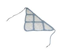 Buntes Bandana, gestricktes Haartuch, Raffhalter für Kopfwickel, farblich passender dreieckiger Turban für Mädchen, Foto Dreiecksschals für Frauen, Haare, Acrylfasern, Dreieckstuch, farblich passender