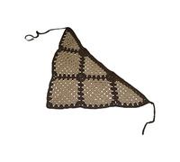Buntes Bandana, gestricktes Haartuch, Raffhalter für Kopfwickel, farblich passender dreieckiger Turban für Mädchen, Foto Dreiecksschals für Frauen, Haare, Acrylfasern, Dreieckstuch, farblich passender