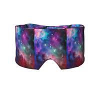 Buntes Galaxie-Klettverschluss-Design, Verdunkelung, warmer Augen- und Ohrenschützer für Seitenschläfer, Nachtschlaf, Arbeit, Nickerchen, Reisen, Yoga