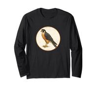 Buntes Retro-Aplomado-Falke-Vogel-Design Langarmshirt