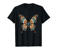 Buntes Schmetterlingsmandala, Naturmuster T-Shirt