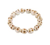 Buntes türkisfarbenes Totenkopf Armband, handgefertigte Natursteinperlen, einzigartiger Modeschmuck, elegantes Handgelenk Accessoire für Männer und Frauen Buntes türkisfarbenes Totenkopf Armband