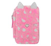 TopModel 3 fach Federtasche Leo Wild pink grau