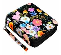 Buntstift-Organizer mit Reißverschluss, Schwarz, color to 3 | Dreilagiges Design, 3-lagiges Federmäppchen, Robustes Oxford-Gewebe, Federmappe mit 72 Schlitzen, für Schule