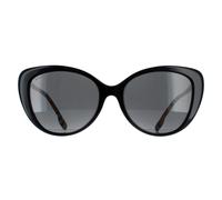 Burberry 0BE4407 385387 Kunststoff Schmetterling / Cat-Eye Schwarz/Schwarz Sonnenbrille, Sunglasses Schwarz/Schwarz Mittel