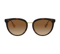 Burberry WILLOW 0BE4316 3854T5 polarisiert Kunststoff Panto Schwarz/Havana Sonnenbrille, Sunglasses