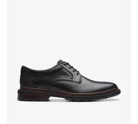 Clarks Herren Burchill Derby, Schwarzes Leder, 41.5 EU