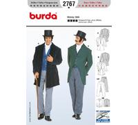Burda 2767 Schnittmuster Kostüm Fasching Karneval History 1848 Frack (Herren, Gr. 44-60) - Level 4 fortgeschritten