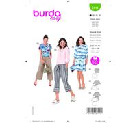 Burda 6111 Schnittmuster Bluse und Kleid (Damen, Gr. 34-44) Level 1 super Easy