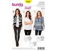 Burda 6610 Schnittmuster für Damen, Jacke, Top und Tunika