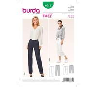 Burda 6681 Schnittmuster 3/4-Hose (Damen, Gr. 36-50)