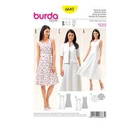 Burda b6687 Schnittmuster Kleid und Jacke Papier weiß 19 x 13 x 1 cm