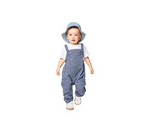 Burda B9337 Schnittmuster Kids 9337 Latzhose, Papier, weiß, de 3 mois à 2 ans (62 à 92 cm)