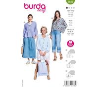 burda easy Papier-Schnittmuster Damen Blusenjacken #5632 Gr. 34-44 Nählevel: super easy