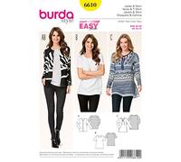 burda easy Papier-Schnittmuster Damen Jacke & Shirt #6610 Gr. 36-50 | für Anfänger:innen | Plus Size