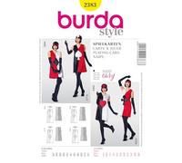 burda easy Papier-Schnittmuster Damen Karneval Kostüm Kleid mit Spielkartenmotiv #2383 Gr. 34-54 | für Nähanfänger:innen | Plus Size
