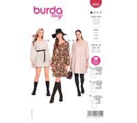 Burda Style Schnittmuster B6055 – Kleidervariationen Damen Gr. 34-48 – Papier, Weiß