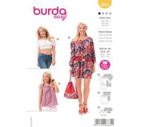 burda easy Papier-Schnittmuster Damen Sommerkleid & Bluse #6684 Gr. 34-46 | für Nähanfänger:innen