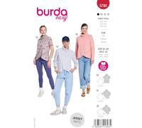burda easy Schnittmuster Damen Pulli mit 3 Ärmellängen Gr. 34-48