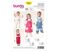 burda kids Papier-Schnittmuster Baby Latzhose und Latzrock #9424 Gr. 68-98