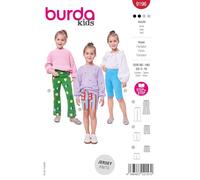 burda kids Papier-Schnittmuster Mädchen Jersey Leggings #9196 Gr. 98-140 Nählevel: leicht