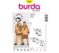Burda Kids Schnittmuster 5812 Indianer Kostüm für Kinder Gr. 104-140