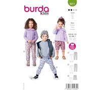 burda kids Schnittmuster #9211 Kinder Jogginghose mit Gummibund, Shorts mit Borte Gr. 86-122