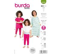 burda kids Schnittmuster #9218 Kinder Nachtwäsche Nachthemd & Schlafanzug Nählevel 2 (leicht) Gr. 104-146