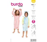 burda kids Schnittmuster #9219 Kinder Bademantel mit Tierohren Nählevel 2 (leicht) Gr. 104-146