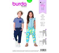 Burda Kids Schnittmuster #9342 Kinder Hose Gr. 92-122 Nählevel 1 (super easy)
