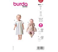 burda kids Schnittmuster Baby Kleider mit Gummizug #9201 Gr. 56-98