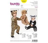burda kids Schnittmuster Karneval Fasching Kinder Tieroverall #2355 Gr. 74-98