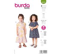 burda kids Schnittmuster Mädchen #9212 Kleider mit schwingendem Rockteil, Bubikragen und Rüschen Gr. 104-146