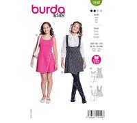 burda kids Schnittmuster Mädchen kurze Kleider #9198 Gr. 140-176