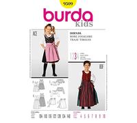Burda Nähmuster 9509 für Kinder-Dirndl, Größen: 104 - 140