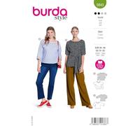 burda Papier-Schnitt Damen-Shirts mit Rundhals #5843 Gr.36-46