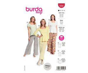 burda Schnitt 5908 "Blusen mit eckigem Ausschnitt"