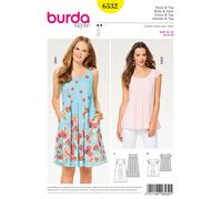 burda Schnitt 6532 "Kleid und Hängerkleid und Top und Passe"