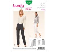 burda Schnitt 6681 "Hose und 3/4 Hose und schmale Beine"