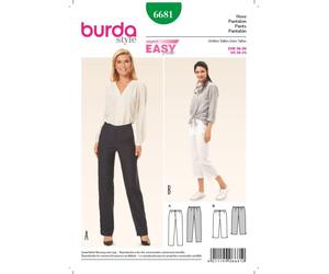 burda Schnitt 6681 "Hose und 3/4 Hose und schmale Beine"