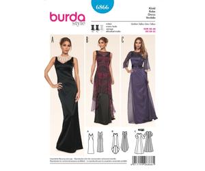 burda Schnitt 6866 "Abendkleid und Überkleid "