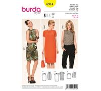 burda Schnittmuster Damen Ballonkleid und Top 6914 Gr. 34-46