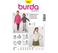 burda Schnitt 9482 "Kombination: Kapuzenshirts, Shirtkleid, Jogginghose, Leggings"