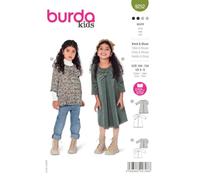 Burda Schnittmuster, 5252, Kids Bluse und Kleid selber nähen [Kinder, Gr. 104 - 134] Level 2 für Anfänger