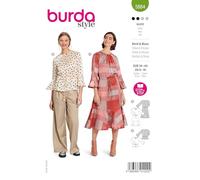 Burda Schnittmuster, 5884, Kleid und Bluse selber nähen [Damen, Gr. 34-44] Level 2 für Anfänger