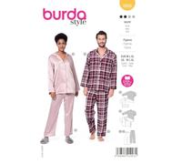 Burda Schnittmuster, 5956, Pyjama selber nähen [Gr. M - XL] Level 1 für Anfänger