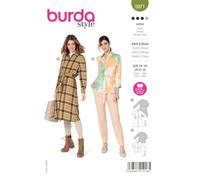 Burda Schnittmuster, 5971, Hemdbluse und Kleid selber nähen [Damen, Gr. 34 - 44] Level 2 für Anfänger