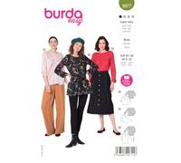 Burda Schnittmuster, 5977, Bluse selber nähen [Damen, Gr. 34 - 48] Level 1 für Anfänger