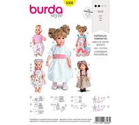 Burda Schnittmuster 8308 Puppenkleider in 2 Gr??en M 30-35 cm, L 40-45 cm