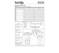 Burda Schnittmuster 9326, Pyjama [Unisex, Gr. 86-122] zum selber nähen, ideal für Anfänger [L2]